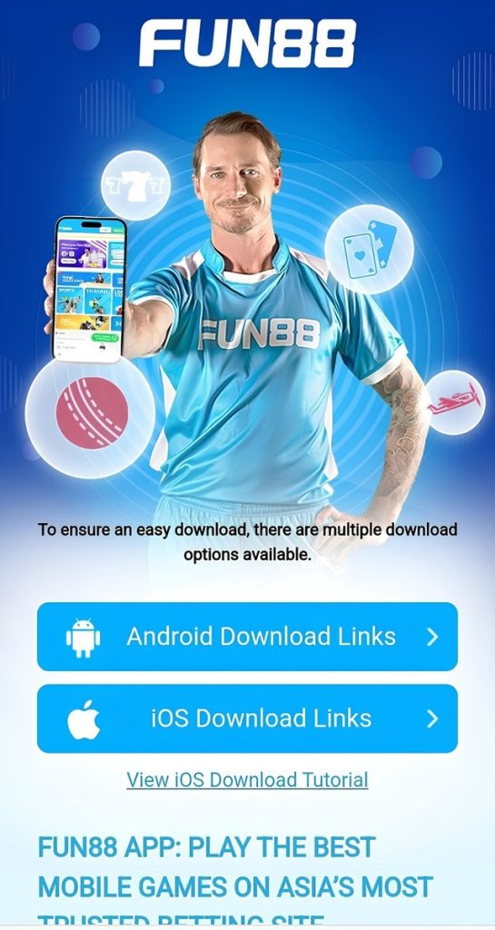 Experience seamless online betting with the Funn88 app, available for Android and iOS – your trusted platform for sports and casino games